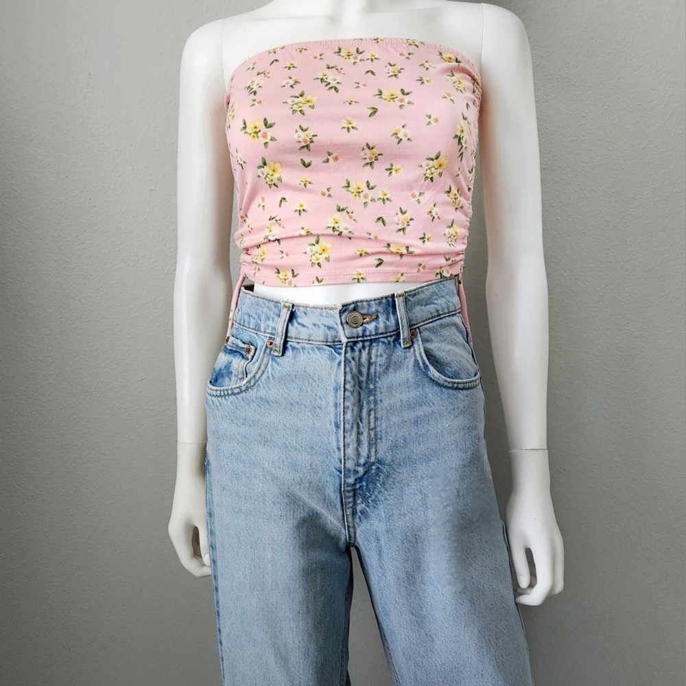 Zara The 90s Full Length High Waisted Jeans With A Loose Leg & Raw Hem, Size 2 - Picture 2 of 16